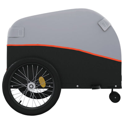 Bike Trailer Black and Orange 45 kg Iron