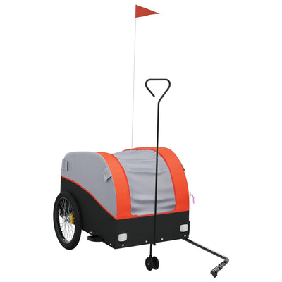 Bike Trailer Black and Orange 45 kg Iron