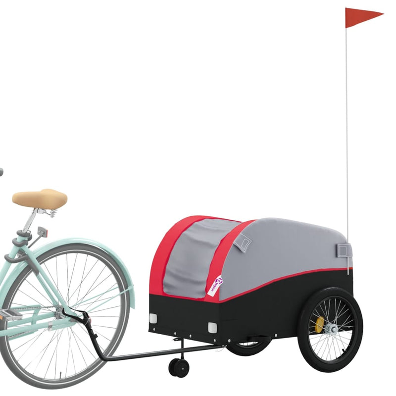 Bike Trailer Black and Red 45 kg Iron