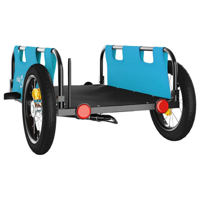 Bike Trailer Blue Oxford Fabric and Iron