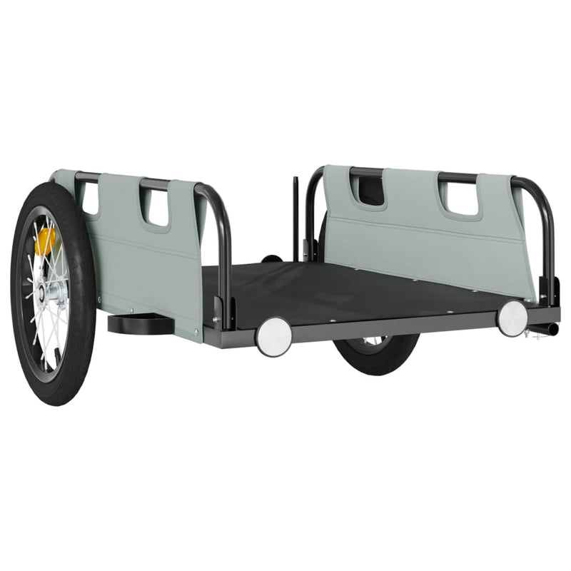 Bike Trailer Grey Oxford Fabric and Iron