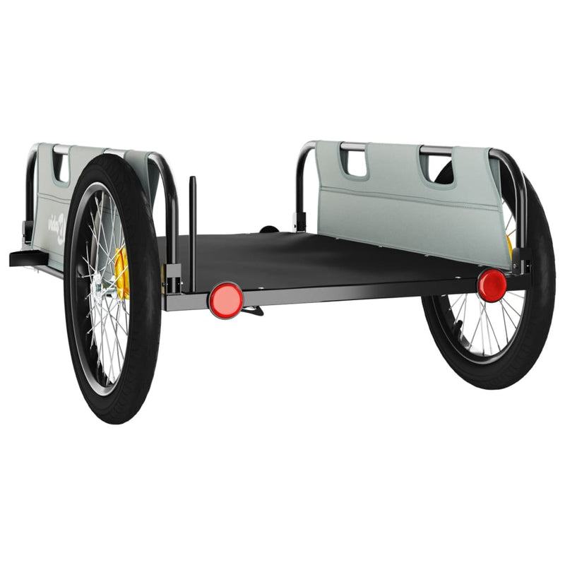 Bike Trailer Grey Oxford Fabric and Iron