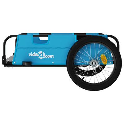 Bike Trailer Blue Oxford Fabric and Iron