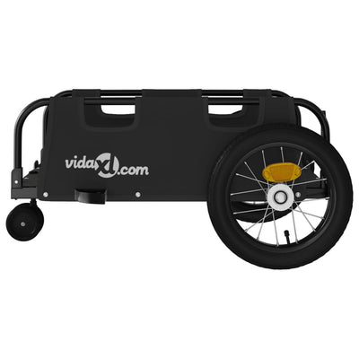 Bike Trailer Black Oxford Fabric and Iron