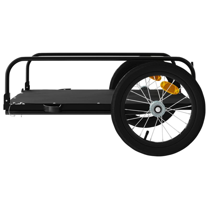 Bike Trailer Black 126x63x34 cm Iron