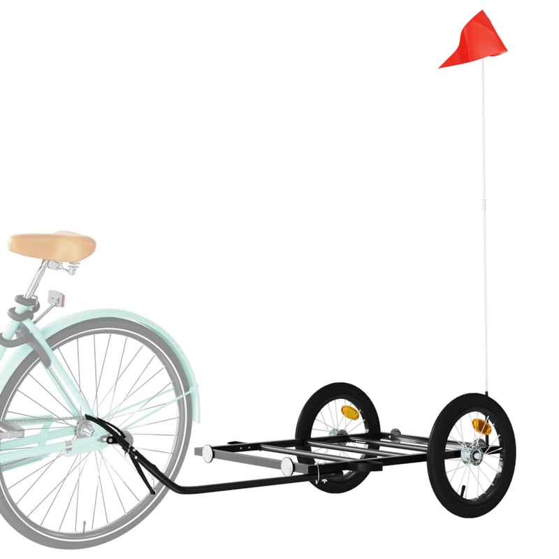 Bike Trailer Black 126x63x34 cm Iron