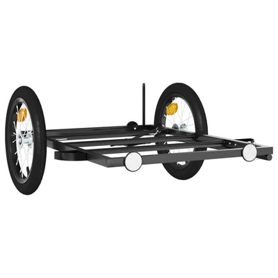 Bike Trailer Black 126x63x34 cm Iron