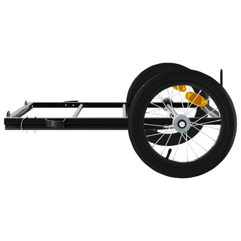 Bike Trailer Black 126x63x34 cm Iron