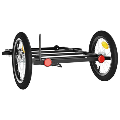 Bike Trailer Black 126x63x34 cm Iron