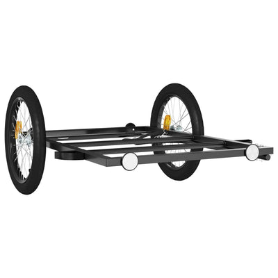 Bike Trailer Black 135x68x37 cm Iron