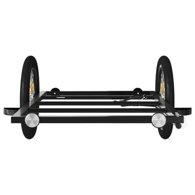 Bike Trailer Black 135x68x37 cm Iron