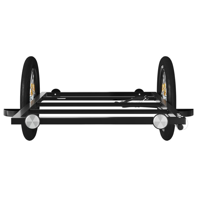 Bike Trailer Black 135x68x37 cm Iron