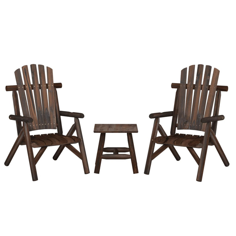 3 Piece Garden Lounge Set Solid Wood Spruce