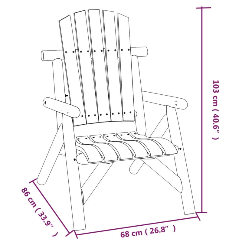 3 Piece Garden Lounge Set Solid Wood Spruce