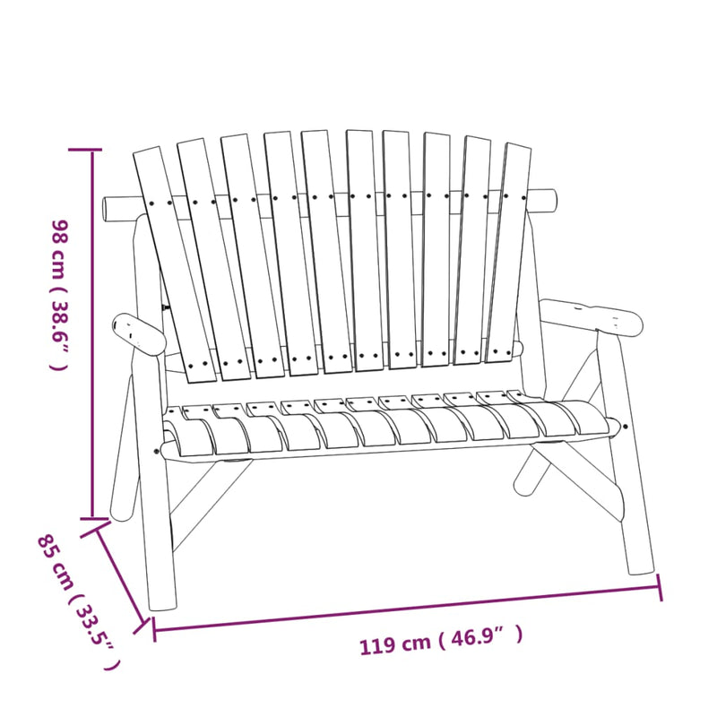 4 Piece Garden Lounge Set Solid Wood Spruce