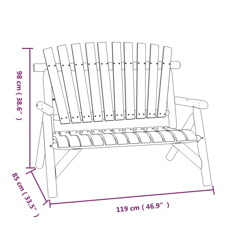 3 Piece Garden Lounge Set Solid Wood Spruce