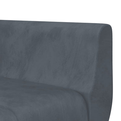 L-shaped Sofa Bed Dark Grey 275x140x70 cm Velvet