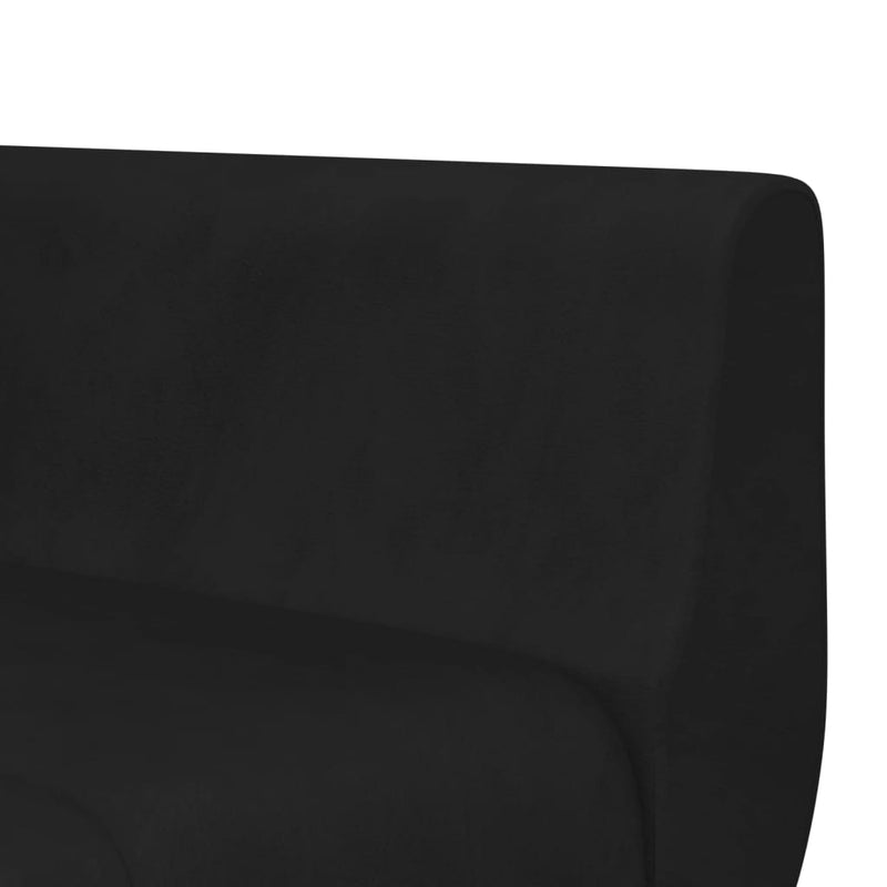 L-shaped Sofa Bed Black 275x140x70 cm Velvet