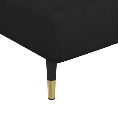 L-shaped Sofa Bed Black 275x140x70 cm Velvet