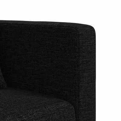 L-shaped Sofa Bed Black 275x140x70 cm Fabric