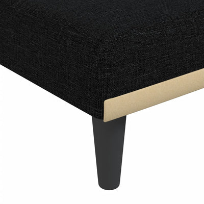 L-shaped Sofa Bed Black 275x140x70 cm Fabric