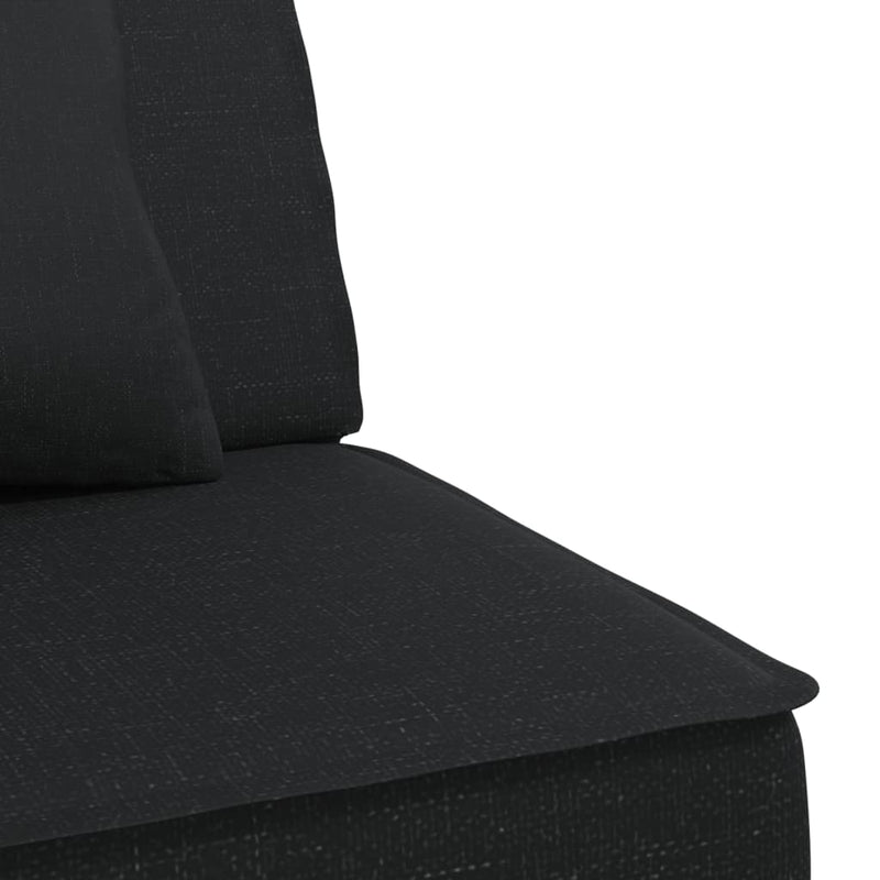 L-shaped Sofa Bed Black 255x140x70 cm Fabric