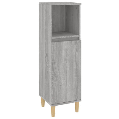 3 Piece Bathroom Cabinet Set Grey Sonoma Engineered Wood