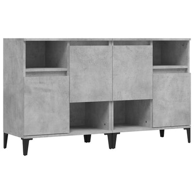 Sideboards 2 pcs Concrete Grey 60x35x70 cm Engineered Wood