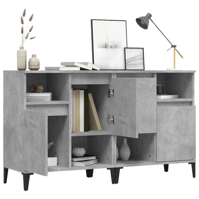 Sideboards 2 pcs Concrete Grey 60x35x70 cm Engineered Wood