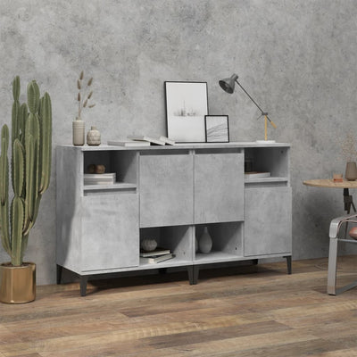 Sideboards 2 pcs Concrete Grey 60x35x70 cm Engineered Wood