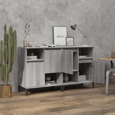 Sideboards 2 pcs Grey Sonoma 60x35x70 cm Engineered Wood