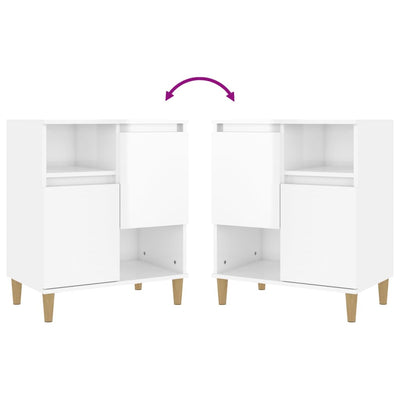 Sideboards 3 pcs High Gloss White 60x35x70 cm Engineered Wood