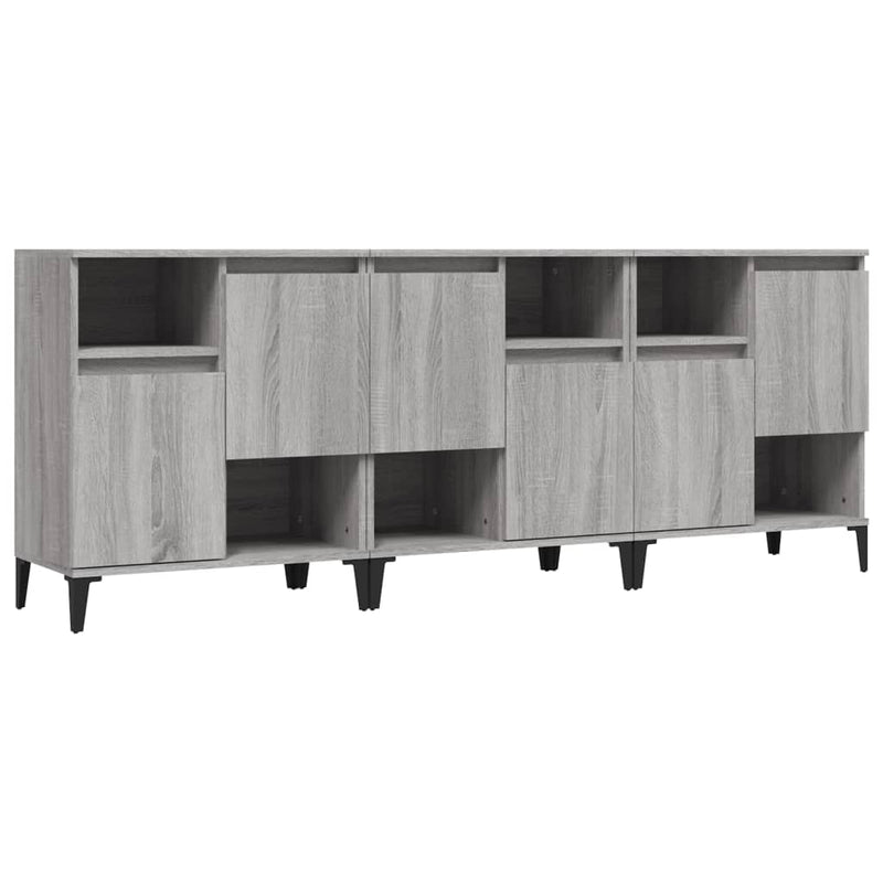 Sideboards 3 pcs Grey Sonoma 60x35x70 cm Engineered Wood