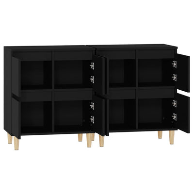 Sideboards 2 pcs Black 60x35x70 cm Engineered Wood