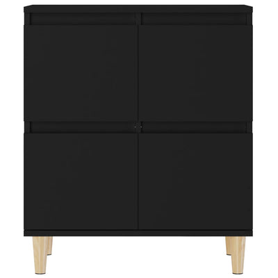 Sideboards 2 pcs Black 60x35x70 cm Engineered Wood