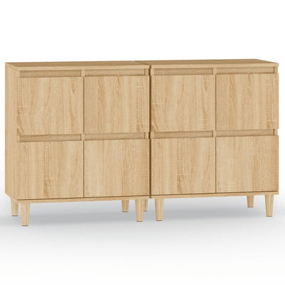 Sideboards 2 pcs Sonoma Oak 60x35x70 cm Engineered Wood