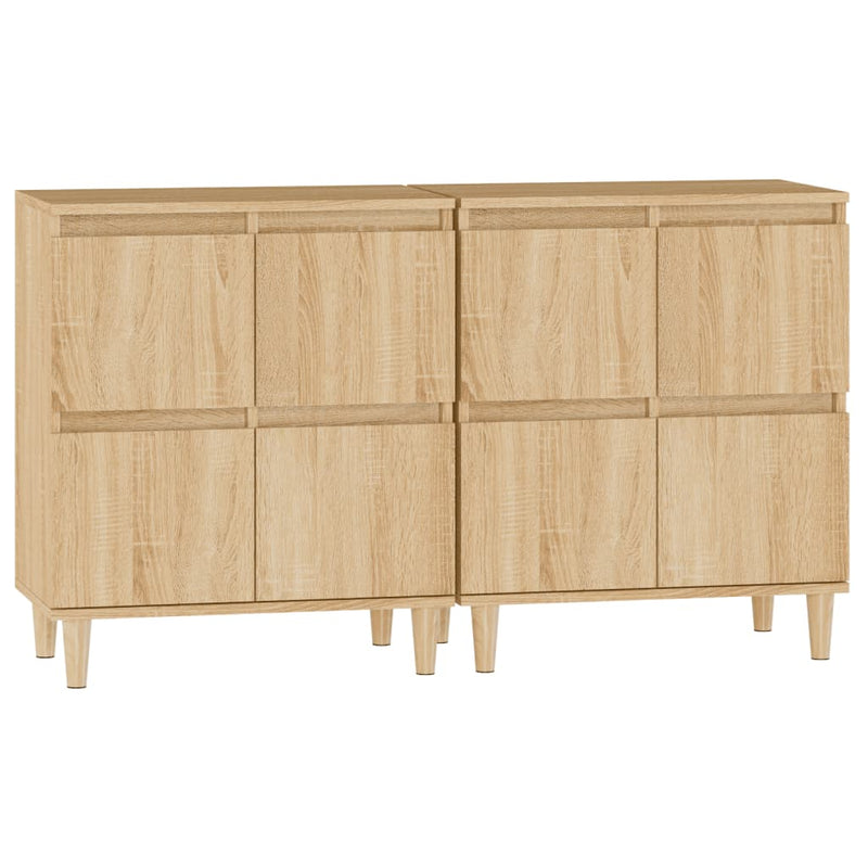 Sideboards 2 pcs Sonoma Oak 60x35x70 cm Engineered Wood