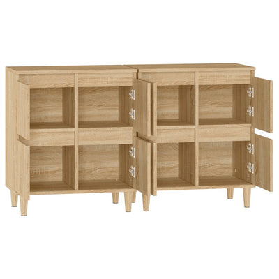 Sideboards 2 pcs Sonoma Oak 60x35x70 cm Engineered Wood