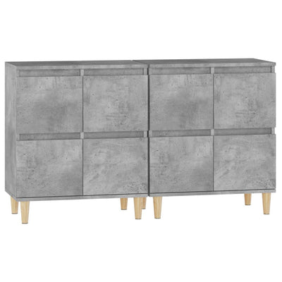 Sideboards 2 pcs Concrete Grey 60x35x70 cm Engineered Wood