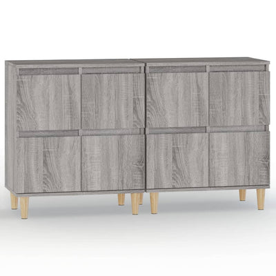 Sideboards 2 pcs Grey Sonoma 60x35x70 cm Engineered Wood