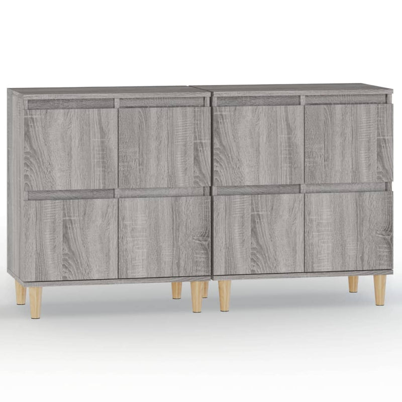 Sideboards 2 pcs Grey Sonoma 60x35x70 cm Engineered Wood