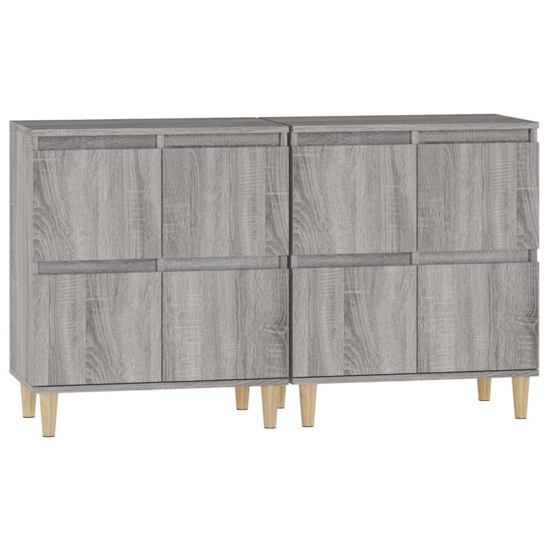 Sideboards 2 pcs Grey Sonoma 60x35x70 cm Engineered Wood