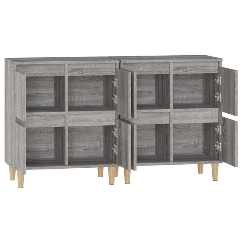 Sideboards 2 pcs Grey Sonoma 60x35x70 cm Engineered Wood