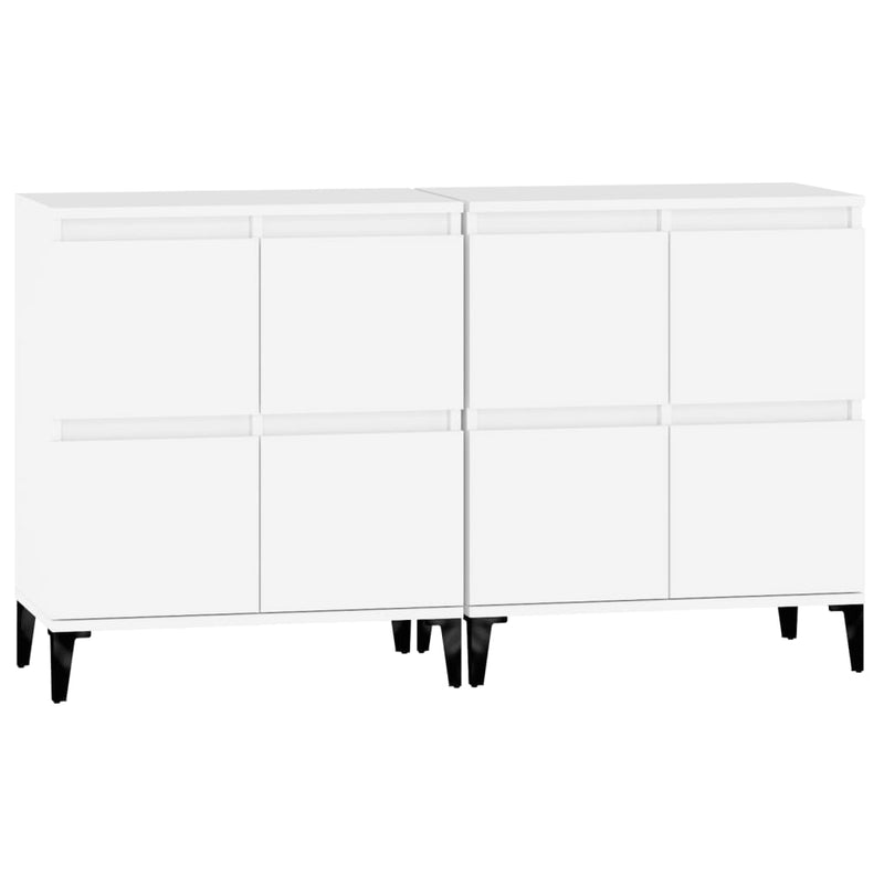 Sideboards 2 pcs White 60x35x70 cm Engineered Wood