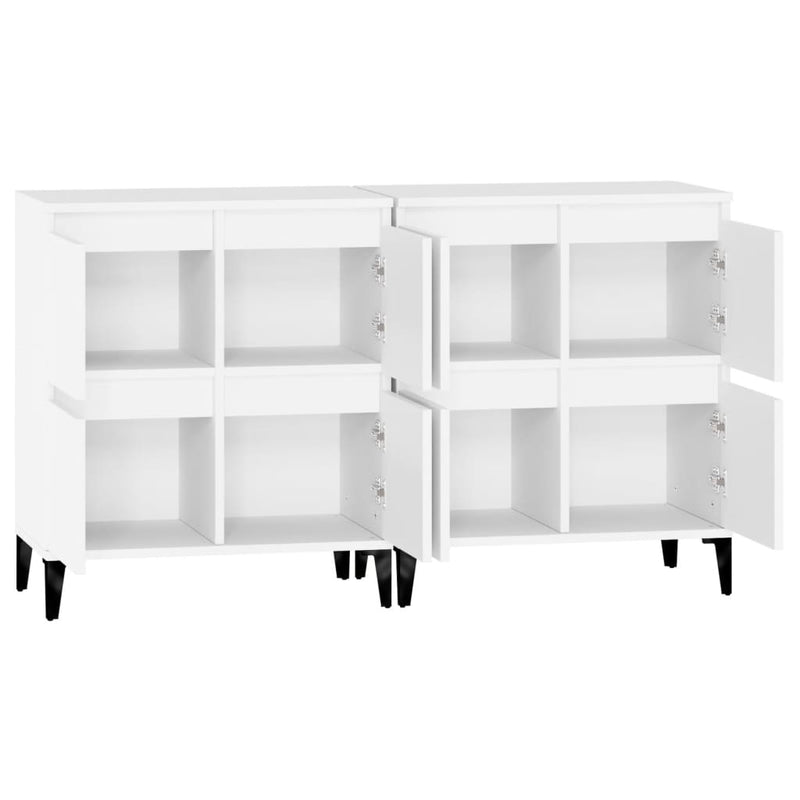 Sideboards 2 pcs White 60x35x70 cm Engineered Wood