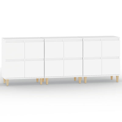 Sideboards 3 pcs White 60x35x70 cm Engineered Wood