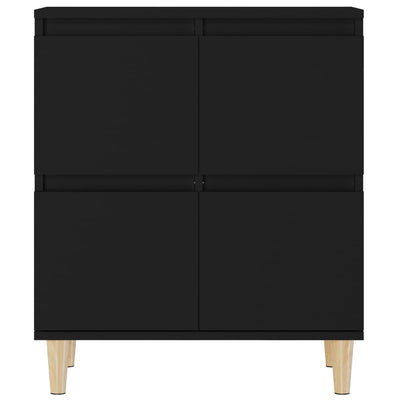 Sideboards 3 pcs Black 60x35x70 cm Engineered Wood