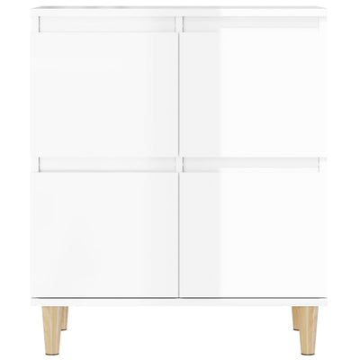 Sideboards 3 pcs High Gloss White 60x35x70 cm Engineered Wood