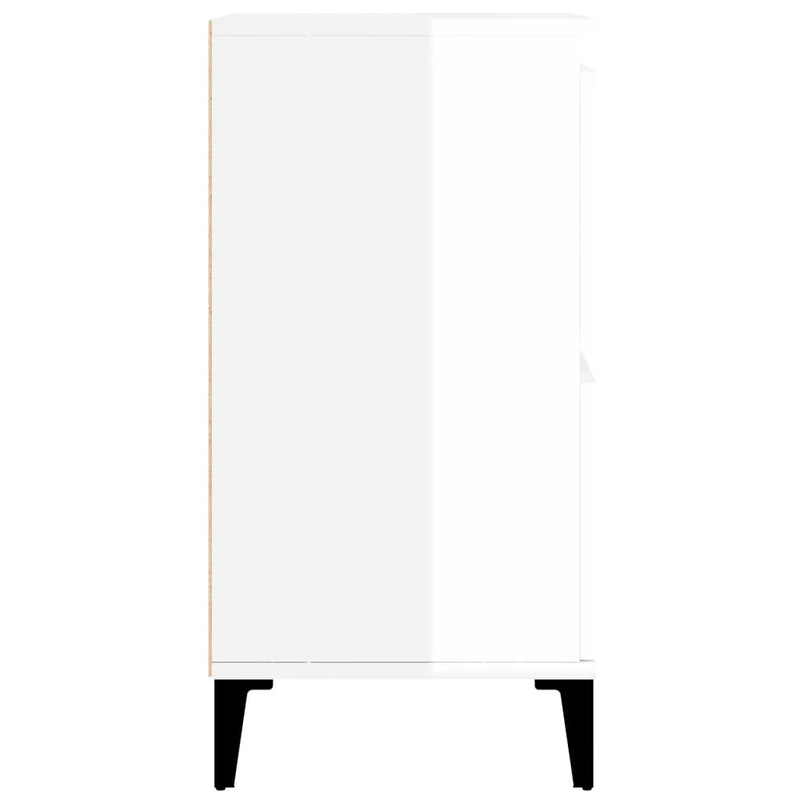 Sideboards 3 pcs High Gloss White 60x35x70 cm Engineered Wood