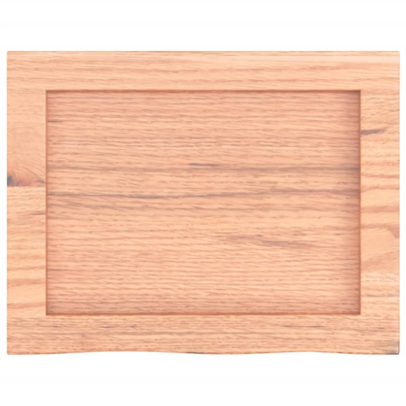 Bathroom Countertop Light Brown 40x30x4 cm Treated Solid Wood